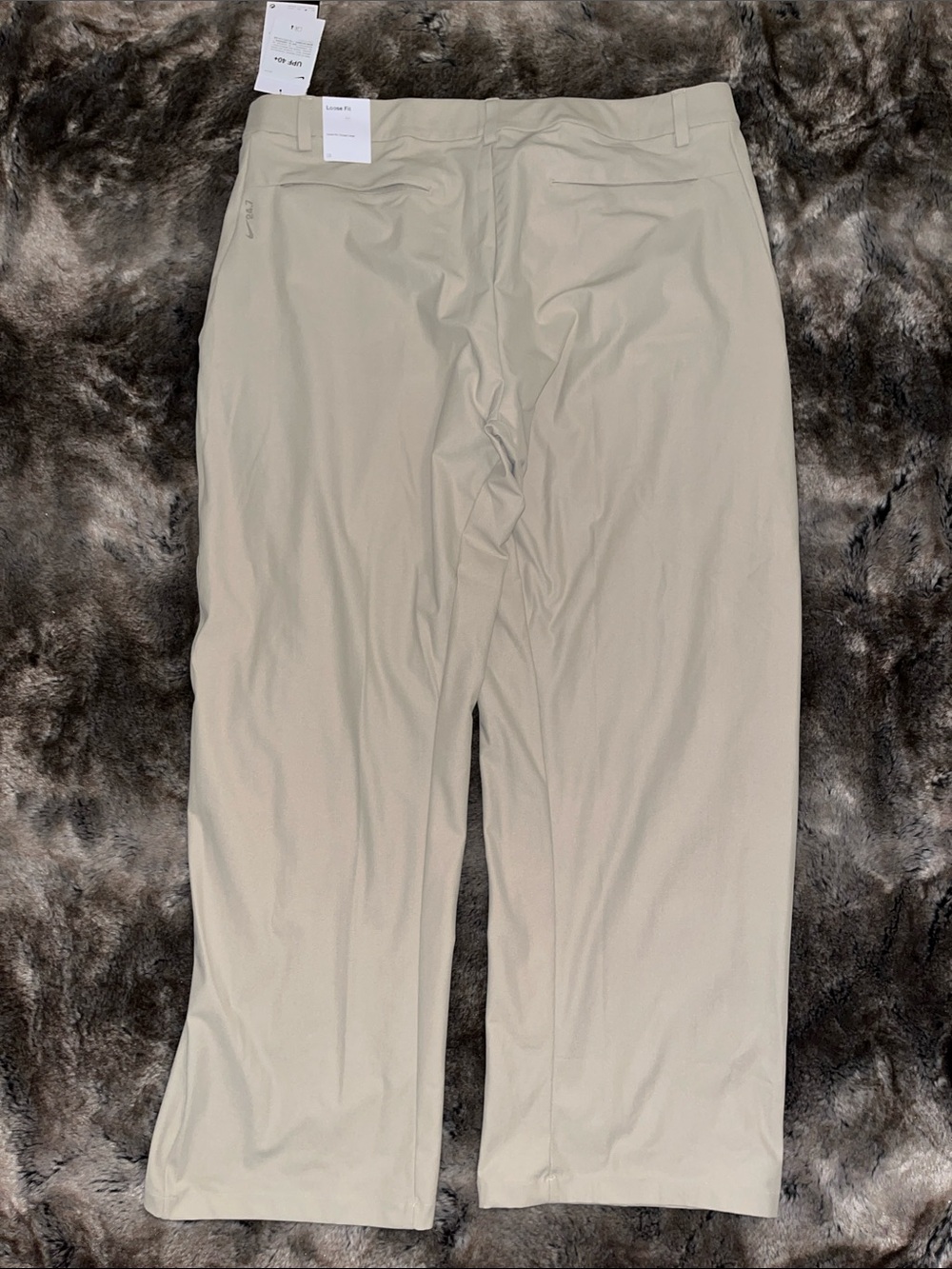 Nike 24.7 Perfect Stretch Pants Men's 38x32 Dri-FIT loose Fit beige UV NWT $120